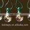 UL Listed Green 25 Clear Bulbs Commercial Outdoor G40 Globe String Lights