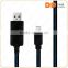 China supplier EL wired flashing LED light micro usb cable charger data cable for android
