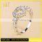 Jingli Jewelry Heart Shaped Silver Mirco Pave Engagement Ring For Women (YJ-481)