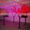 White Osaka Cherry Blossom 480 LEDs Christmas Light Tree 250mm With Steel Pipe + White PU Plastic Trunk