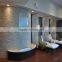 Glass Water Fountains With Stainless Steel Frame LED Changing Color