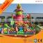 Kids park octopus giant inflatable bouncy castle with water slide