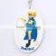Fashion design rubber promotional gifts custom pvc keychain