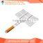 Chrome-plating Burger Steak Fish Vegetables Food Holder Barbecue BBQ Grill Basket for sale
