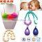 Soft on babies gums wholesale 100% Food Grade Silicone BPA Non-toxic bib necklaces amber teething necklace