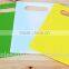 Newest FDA grade durable colorful non-slip plastic kitchen cutting board