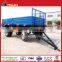 Heavy duty European type single or two axle platform full trailers mini truck transport cargo box drawbar trailer