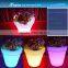 plastic led flowerpot/modern plastic planter/green flowerpot