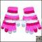 New arrival double thick winter acrylic fiber knitting stripes touch screen gloves,touch screen