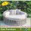 Outdoor sunbed fabric outdoor garden sofa round bed