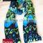Custom 2017 Classic Digital Printed Silk Scarf for Ladies in Autumn and Winter