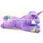 Custom new design hot selling plush kids wholesale purple white pink unicorn stuffed animal