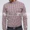 Latest Design Custom Long Sleeve Mens Pre-Shrunk 97% Cotton 3% Elastane Lightweight Check Print Skinny Fit Casual Shirts
