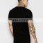 High Quality Custom Short Sleeve Crew Neck Black Men's 94% Cotton 6% Elastane Stretch Casual Skinny Fit Blank Design T-Shirt