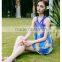 Fast delivery Comfortable custom hot selling fancy colorful three-piece swimsuit for girl