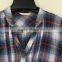 Ladies stocklots latest designs cotton check shirt