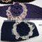 Fashion Hot bow designer knitted lace floral acrylic new headband for winter