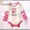 tinaluling brand I love my Mom long sleeve baby rompers,infant and toddler bodysuits