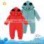 2015 latest design comfortable kids clothing hooded organic cotton baby rompers wholesale baby clothes with zipper design