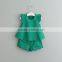 Summer Student 5 Years Old Clothes Welding and Cutting Outfit Pure Green Wave Short Sets