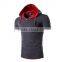 latest shirt designs for men plain fashion sport tshirt with hood