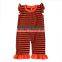 Hot Sale Organic Cotton Baby Clothes Infant Romper Baby Stripe Toddler Ruffle Romper