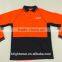 Mens protective two-tone long sleeve T/C safety mesh vents high visibility polo shirt