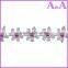 African 100% polyester 3 wide decorative cotton lace trim wholesale