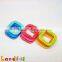 Mix Color Silicone Teether Shape Baby Teething Toy Square Baby Teether