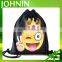 Funny Fashion Custom Design Heat Transfer Printed Emoji Drawstring Bag