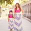 mommy and kids clothing sets white and purple long dresses