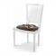 Modern Junior Dining Chair Coffee Bar Leisure Chair Oval Back Acrylic Chair