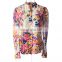 Floral printed sexy chiffon blouse,blouse ladies,chiffon style blouse