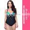Molded Cups One Piece Beautiful Floral Bodysuit Female Polka Dot Plus Size Mini Swimsuit