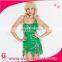Forest living Clothing santa wearing green dress Christmas sequin elf wings costume