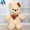 custom plush toy elegant teddy bear with silk scarf for advertising