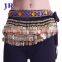 Y-2002 Wholesale cheap 248 coins and 338 coins velvet belly dance hip scarf belt for women