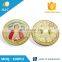 Newest design fashion europe souvenir 24k gold coin