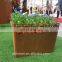 Outdoor Decorative Corten Steel Small Flower Pots Stand in Metal