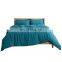 Modern 100% Microfiber Water Wash Cotton Solid color Hotel Bedding Duvet Cover Set