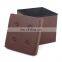 RTS PVC Leather Storage And Seat Folding Cube With Buttons For Living Room