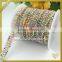 Wholesale rainbow rhinestone chain belt hotfix resin beads trims for shoes bags FHRS-037