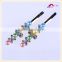 Charming Factory Price Multi Colors Elegant Hair Grips Metal Crystal Decorated Flower Shape Ceramic Beads Hair Clips For Girls