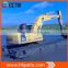 Efficient amphibious excavator with 0.7 cubic meter bucket