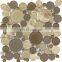 Hotel project crystal mixed material 8mm thickness mosaic tile mosaic pins pastilha glass hexagonal mosaic