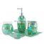 2021 Fashion Designed Bathroom Set Glass Soap Dispenser Green Glass Bathroom Accessories Sets