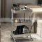 Hot sale Double Layer Beauty Stylist Trolley Rolling Cart in Salon furniture with 3 layers in sliver and golden color