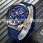 Custom Logo Steel Mesh Bands Fashion Sports Wrist Waterproof Watch Quartz Chronograph Luxury Men Wristwatches