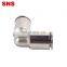 SNS JPV Series push to quick connect L type pneumatic tube hose connector nickel-plated brass union elbow air fitting