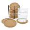 Custom Logo Natural Multifunction Printing Blank Round Cork Coasters With Holder